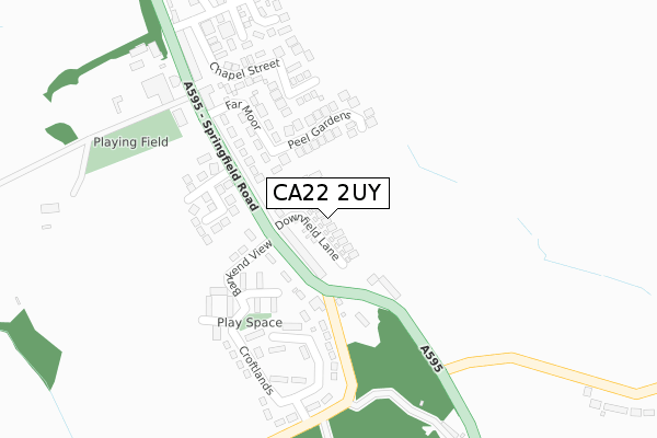 CA22 2UY map - large scale - OS Open Zoomstack (Ordnance Survey)