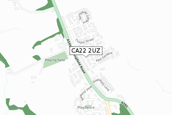 CA22 2UZ map - large scale - OS Open Zoomstack (Ordnance Survey)