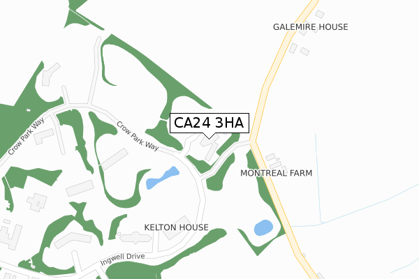 CA24 3HA map - large scale - OS Open Zoomstack (Ordnance Survey)