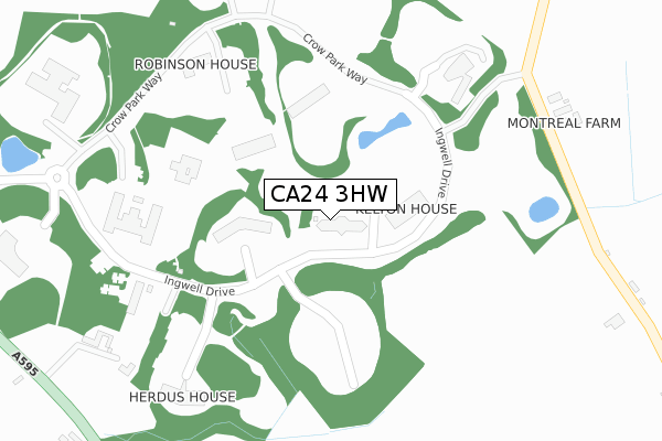 CA24 3HW map - large scale - OS Open Zoomstack (Ordnance Survey)