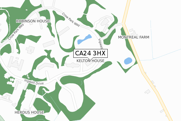 CA24 3HX map - large scale - OS Open Zoomstack (Ordnance Survey)