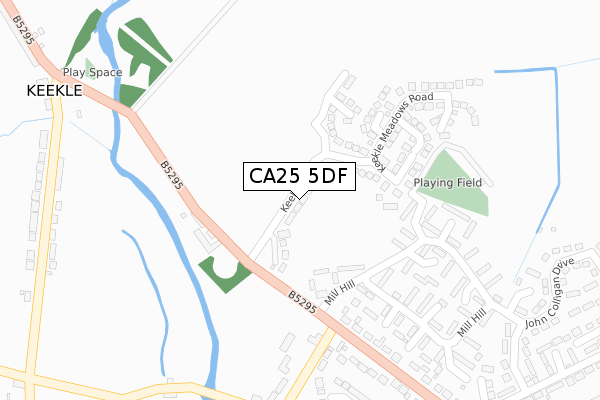 CA25 5DF map - large scale - OS Open Zoomstack (Ordnance Survey)