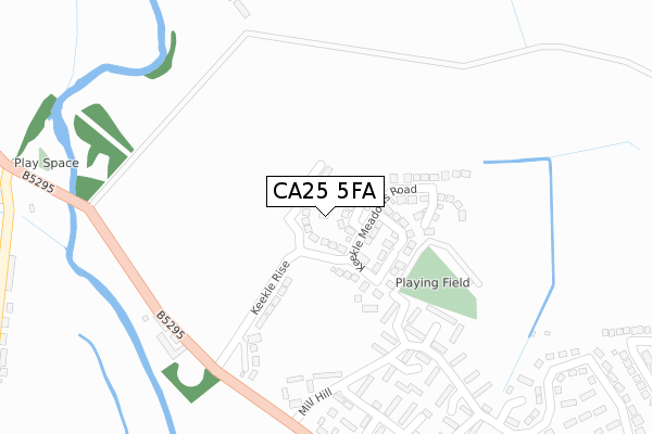 CA25 5FA map - large scale - OS Open Zoomstack (Ordnance Survey)