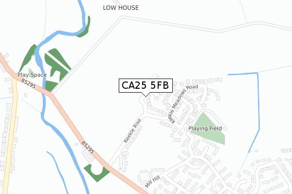 CA25 5FB map - large scale - OS Open Zoomstack (Ordnance Survey)