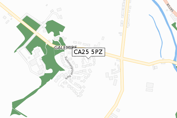 CA25 5PZ map - large scale - OS Open Zoomstack (Ordnance Survey)