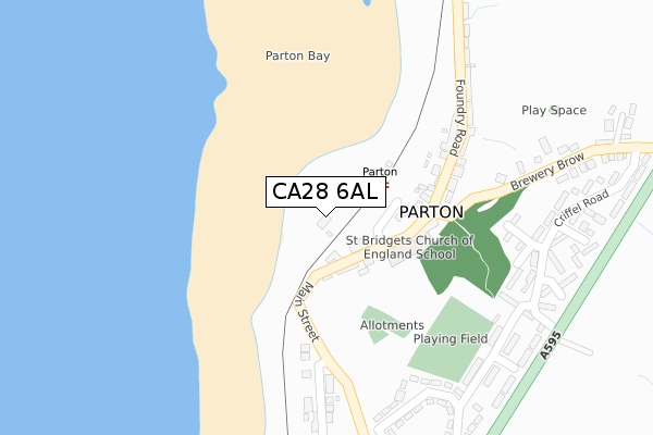 CA28 6AL map - large scale - OS Open Zoomstack (Ordnance Survey)