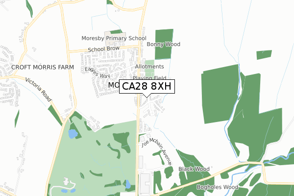 CA28 8XH map - small scale - OS Open Zoomstack (Ordnance Survey)