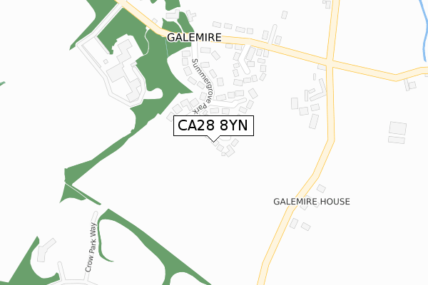 CA28 8YN map - large scale - OS Open Zoomstack (Ordnance Survey)