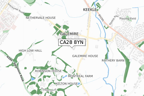 CA28 8YN map - small scale - OS Open Zoomstack (Ordnance Survey)