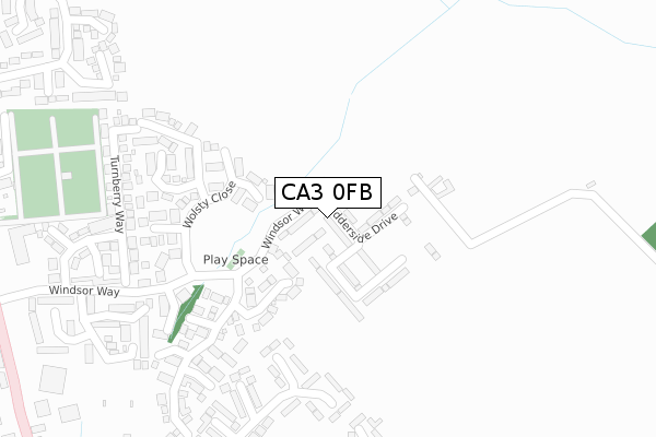 CA3 0FB map - large scale - OS Open Zoomstack (Ordnance Survey)
