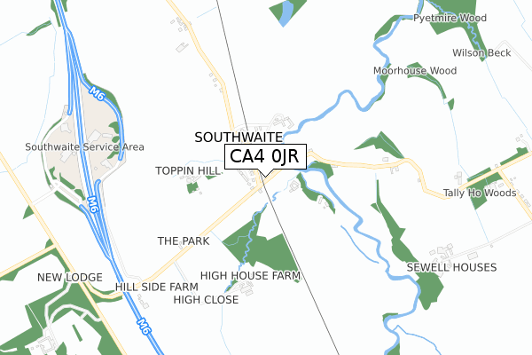 CA4 0JR map - small scale - OS Open Zoomstack (Ordnance Survey)