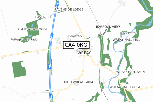 CA4 0RG map - small scale - OS Open Zoomstack (Ordnance Survey)