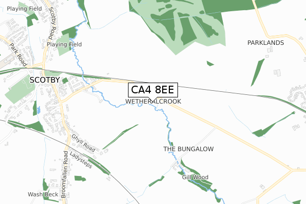 CA4 8EE map - small scale - OS Open Zoomstack (Ordnance Survey)