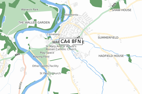 CA4 8FN map - small scale - OS Open Zoomstack (Ordnance Survey)