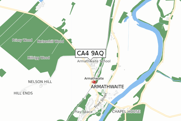 CA4 9AQ map - small scale - OS Open Zoomstack (Ordnance Survey)