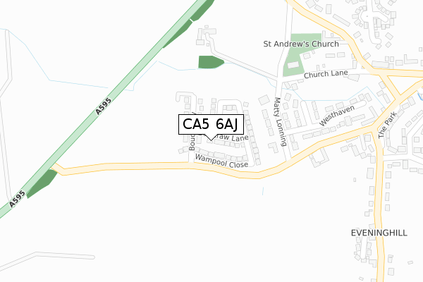 CA5 6AJ map - large scale - OS Open Zoomstack (Ordnance Survey)