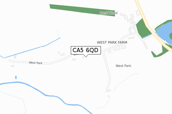 CA5 6QD map - large scale - OS Open Zoomstack (Ordnance Survey)