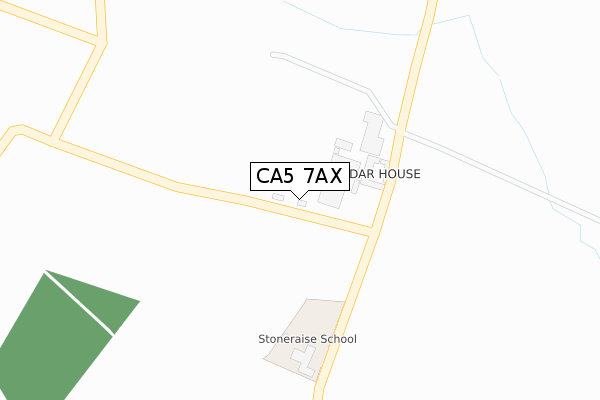 CA5 7AX map - large scale - OS Open Zoomstack (Ordnance Survey)