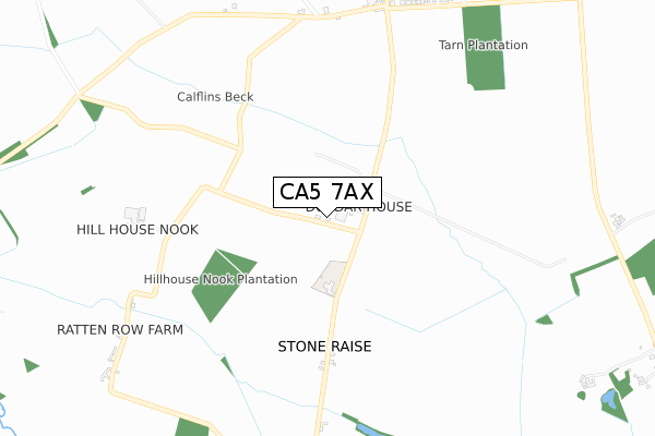 CA5 7AX map - small scale - OS Open Zoomstack (Ordnance Survey)