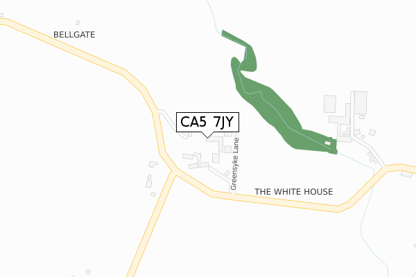 CA5 7JY map - large scale - OS Open Zoomstack (Ordnance Survey)