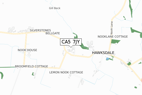 CA5 7JY map - small scale - OS Open Zoomstack (Ordnance Survey)