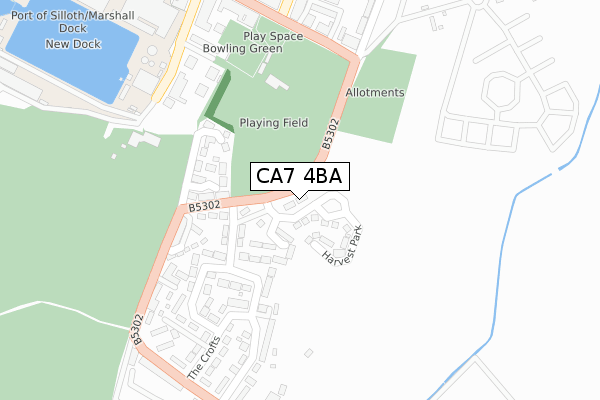 CA7 4BA map - large scale - OS Open Zoomstack (Ordnance Survey)