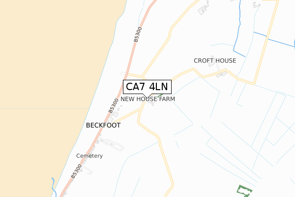 CA7 4LN map - small scale - OS Open Zoomstack (Ordnance Survey)