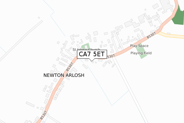 CA7 5ET map - large scale - OS Open Zoomstack (Ordnance Survey)