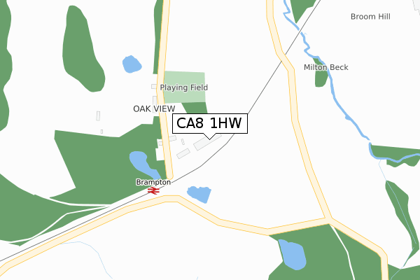 CA8 1HW map - large scale - OS Open Zoomstack (Ordnance Survey)