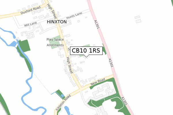 CB10 1RS map - large scale - OS Open Zoomstack (Ordnance Survey)