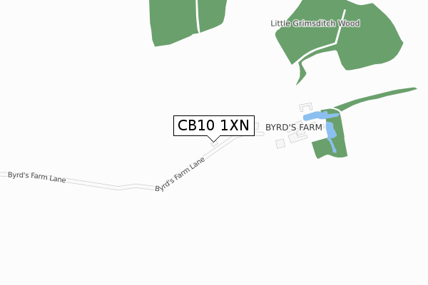 CB10 1XN map - large scale - OS Open Zoomstack (Ordnance Survey)