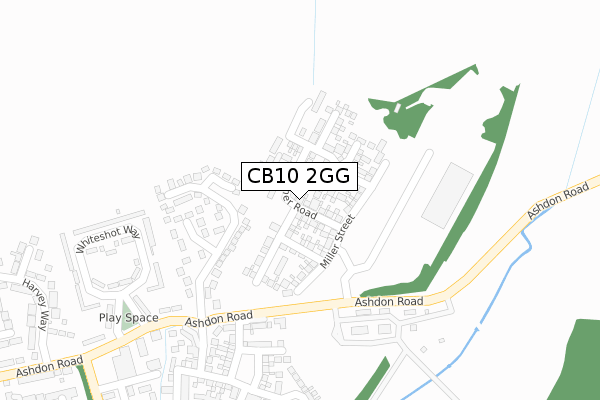 CB10 2GG map - large scale - OS Open Zoomstack (Ordnance Survey)