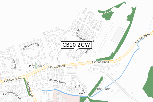 CB10 2GW map - large scale - OS Open Zoomstack (Ordnance Survey)