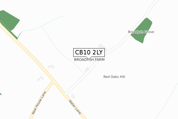 CB10 2LY map - large scale - OS Open Zoomstack (Ordnance Survey)