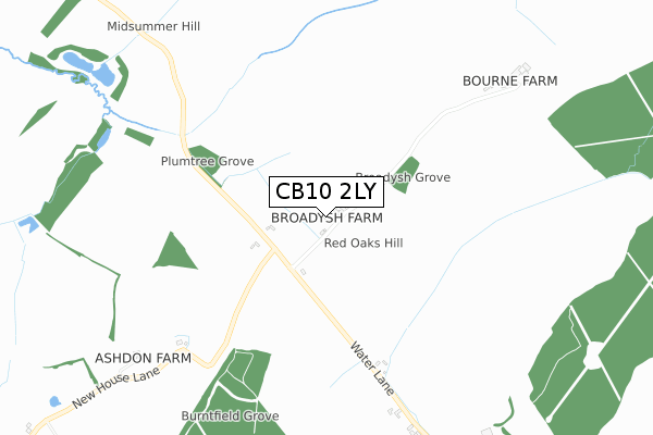 CB10 2LY map - small scale - OS Open Zoomstack (Ordnance Survey)