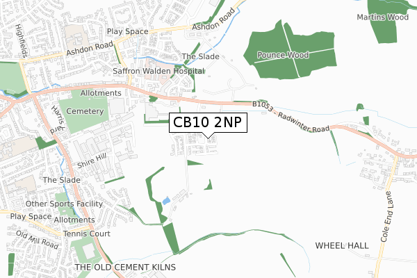 CB10 2NP map - small scale - OS Open Zoomstack (Ordnance Survey)