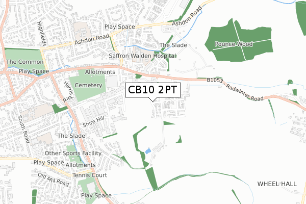 CB10 2PT map - small scale - OS Open Zoomstack (Ordnance Survey)