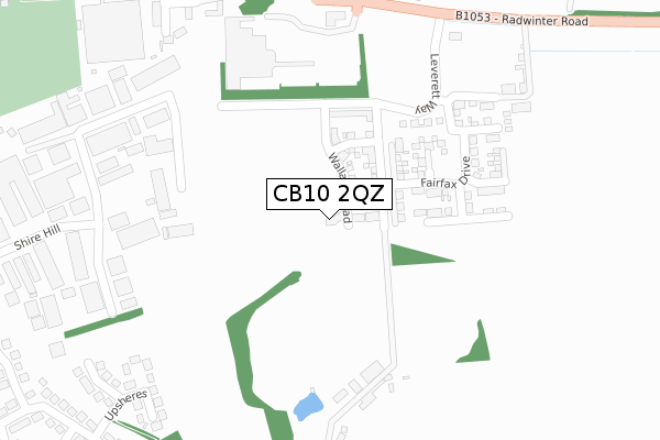 CB10 2QZ map - large scale - OS Open Zoomstack (Ordnance Survey)