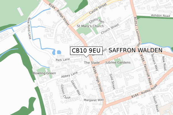 CB10 9EU map - large scale - OS Open Zoomstack (Ordnance Survey)