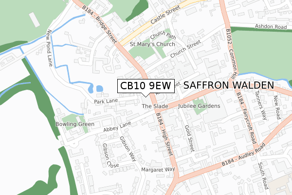 CB10 9EW map - large scale - OS Open Zoomstack (Ordnance Survey)