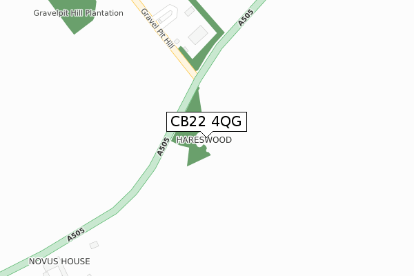 CB22 4QG map - large scale - OS Open Zoomstack (Ordnance Survey)