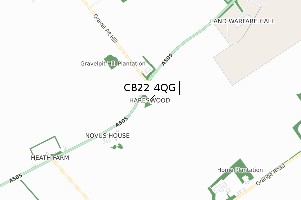 CB22 4QG map - small scale - OS Open Zoomstack (Ordnance Survey)