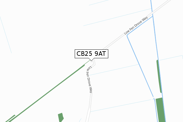 CB25 9AT map - large scale - OS Open Zoomstack (Ordnance Survey)