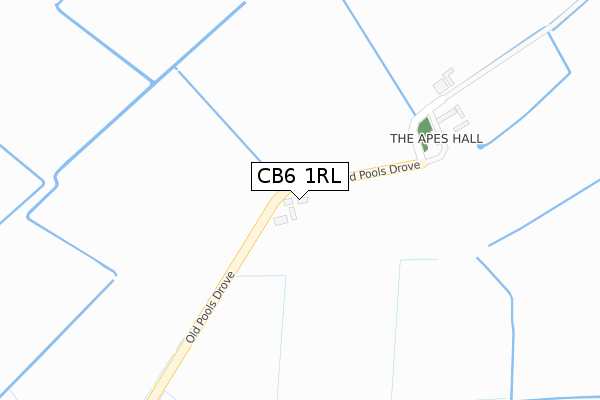 CB6 1RL map - large scale - OS Open Zoomstack (Ordnance Survey)