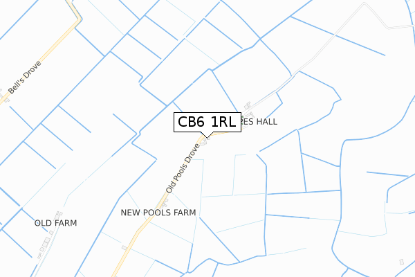 CB6 1RL map - small scale - OS Open Zoomstack (Ordnance Survey)