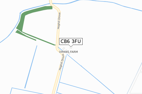 CB6 3FU map - large scale - OS Open Zoomstack (Ordnance Survey)