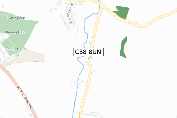 CB8 8UN map - large scale - OS Open Zoomstack (Ordnance Survey)