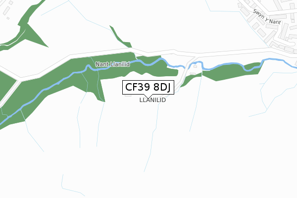 CF39 8DJ map - large scale - OS Open Zoomstack (Ordnance Survey)