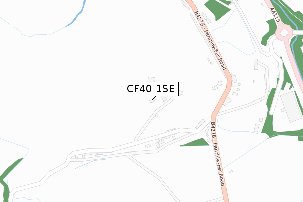 CF40 1SE map - large scale - OS Open Zoomstack (Ordnance Survey)