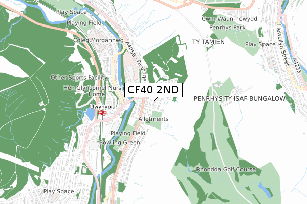 CF40 2ND map - small scale - OS Open Zoomstack (Ordnance Survey)